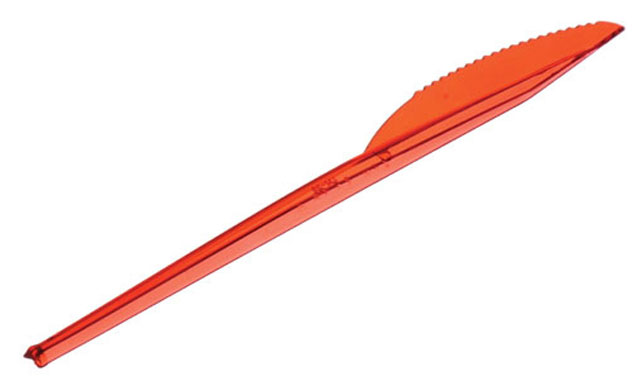 CUCHILLO TRASLUCIDO RUMBA NARANJA - 1 CAJA X 144 UNIDADES