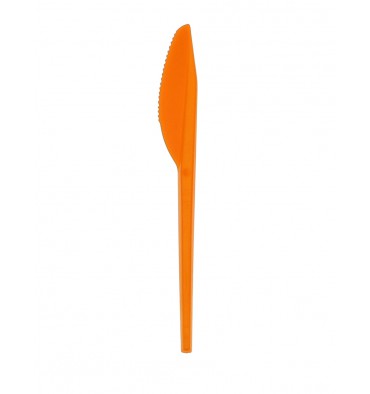 CUCHILLO PAQUETE*10 NARANJA L12601