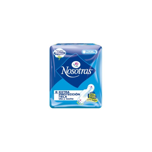 TOALLA NOSOTRAS EXTRA PROTECCION TELA 42935 - CAJA 24 PAQUETESS X 6 UNIDADES